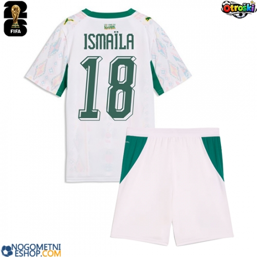 Otroški Nogometni dresi Senegal Ismaila Sarr #18 Domači SP 2026 Kratek Rokav (+ Kratke hlače)